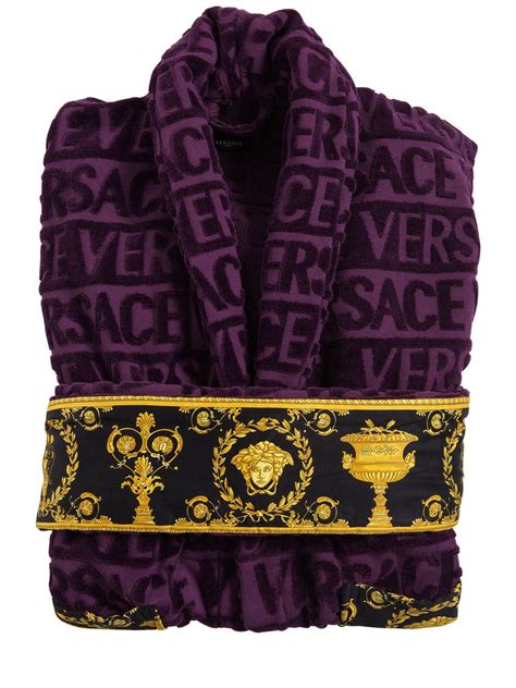 versace bathrobe purple|purple versace bathrobe.